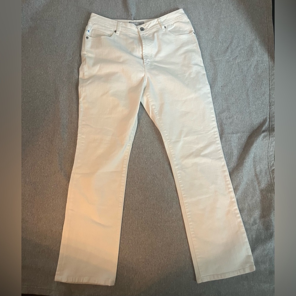 Chico's Women's Classic White Jeans | Size 2 (US 12) | Straight Leg